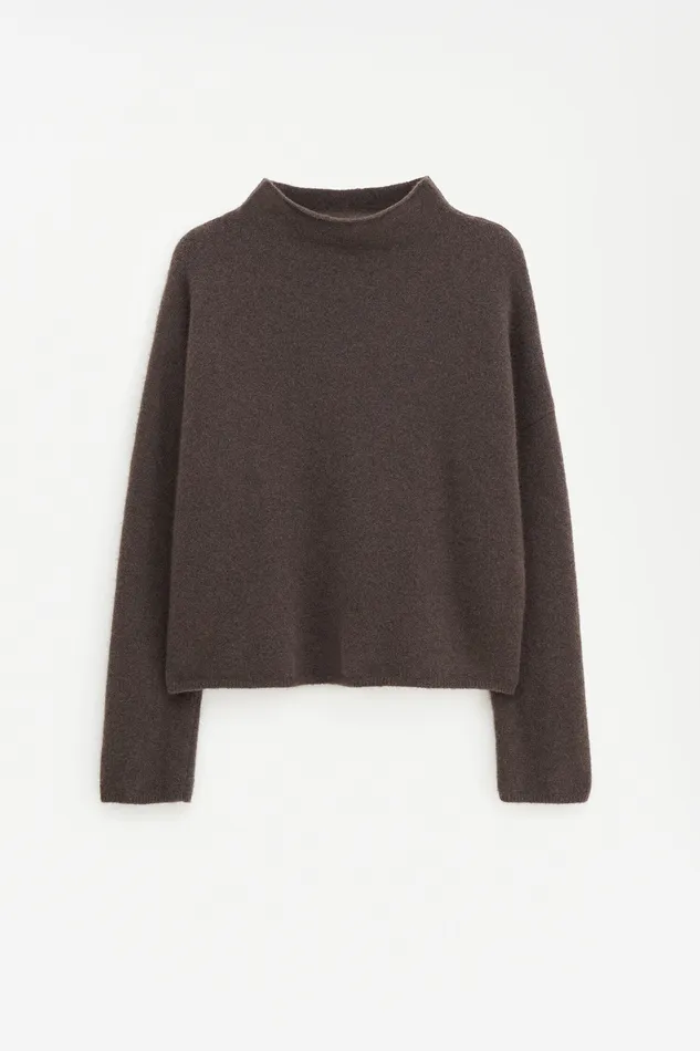filippak Knitwear Women Mika Yak Funnelneck Sweater Driftwood filippak Knitwear Women Mika Yak Funnelneck Sweater Driftwood