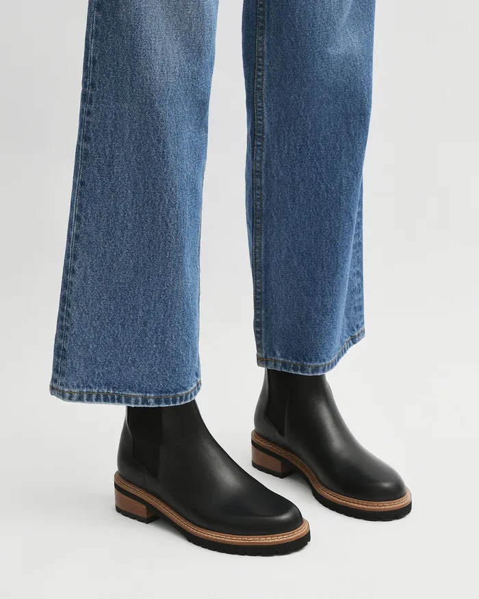 FLAT BOOTS jomercer Women Samira flat ankle boots black leather FLAT BOOTS jomercer Women Samira flat ankle boots black leather