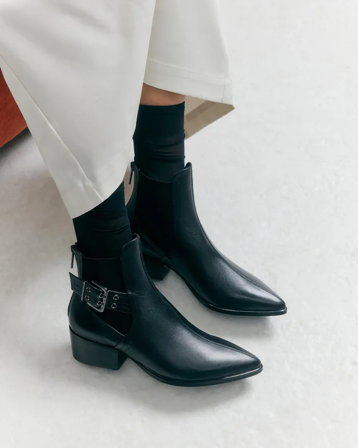 FLAT BOOTS Women jomercer River flat ankle boots black leather FLAT BOOTS Women jomercer River flat ankle boots black leather