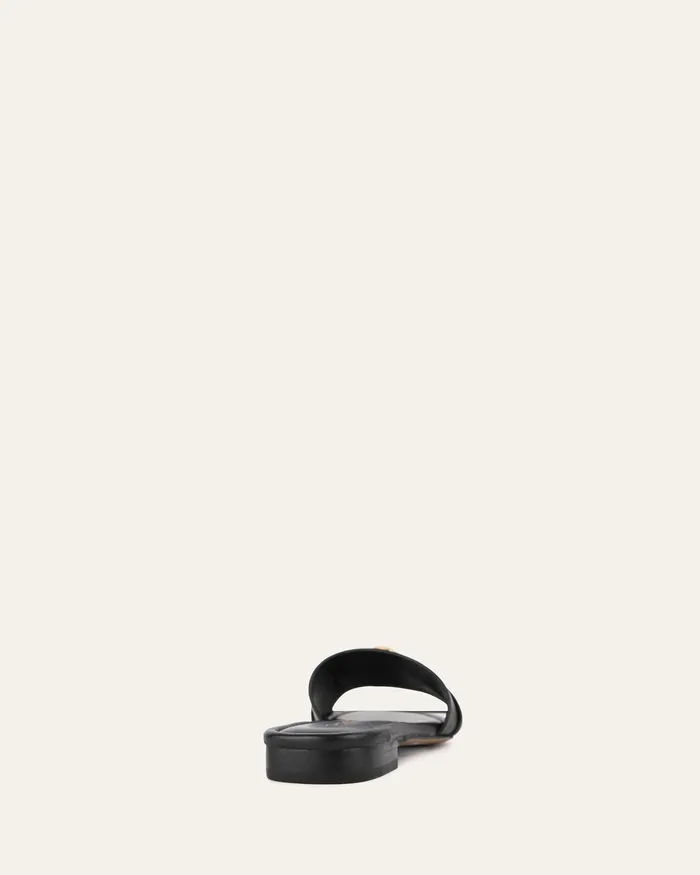 FLAT SANDALS Pablo flat slide black leather 8211 jomercer Women FLAT SANDALS Pablo flat slide black leather 8211 jomercer Women