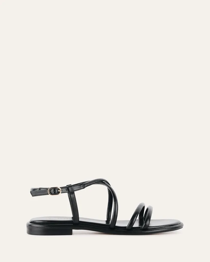 FLAT SANDALS Women jomercer Catalina flat sandals black leather