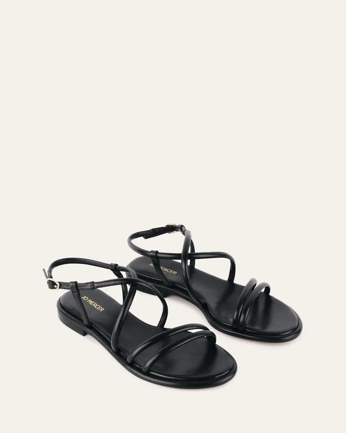 FLAT SANDALS Women jomercer Catalina flat sandals black leather FLAT SANDALS Women jomercer Catalina flat sandals black leather