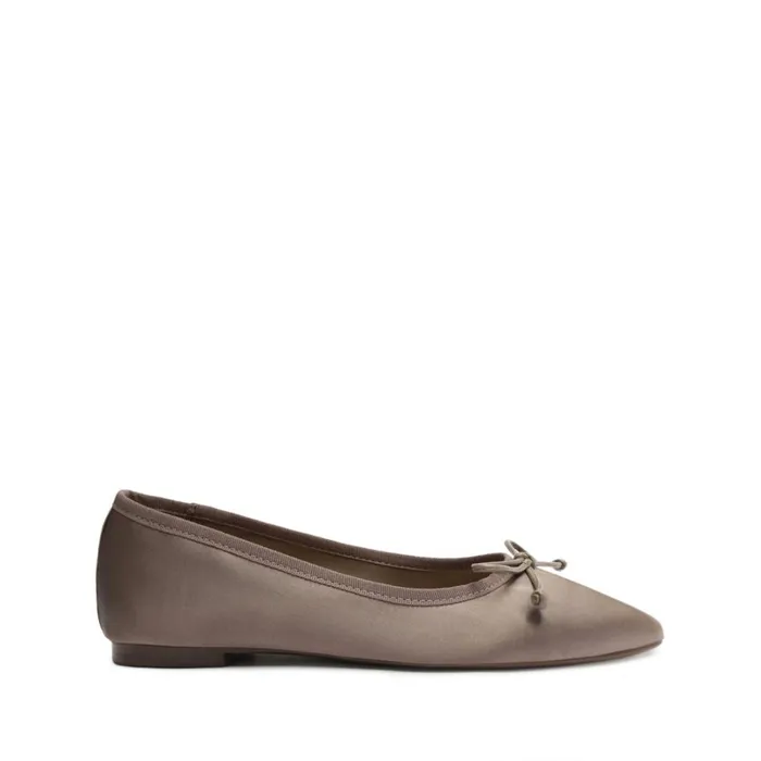 Flats Arissa Satin Flat Graphite Schutz Shoes Ballerinas