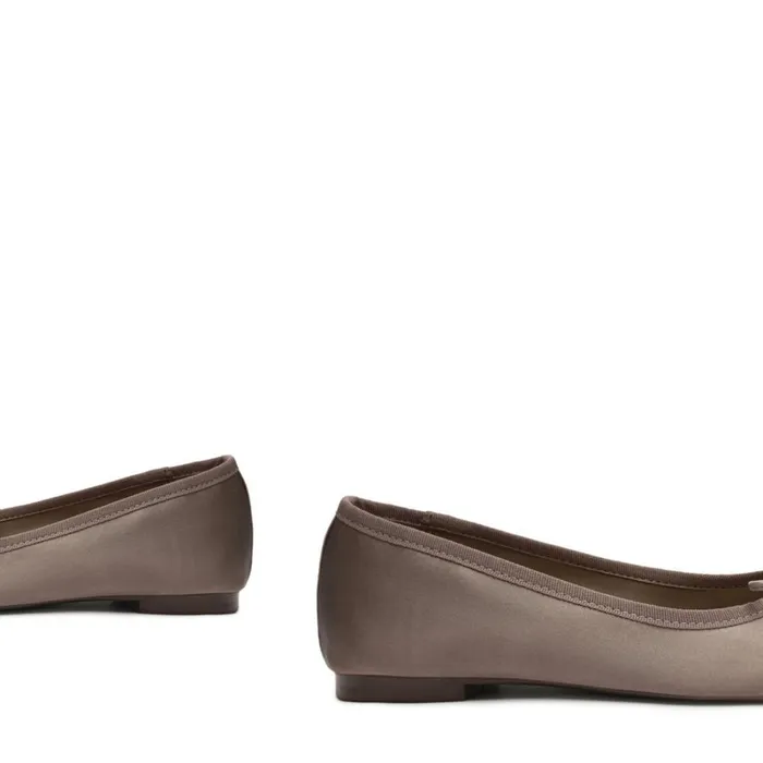 Flats Arissa Satin Flat Graphite Schutz Shoes Ballerinas
