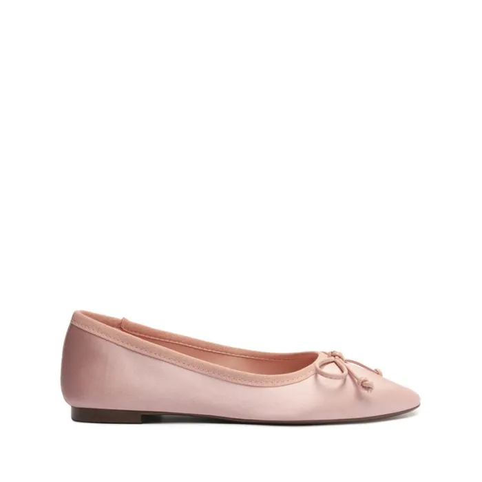 Flats Arissa Satin Flat Light Pink Schutz Shoes Ballerinas