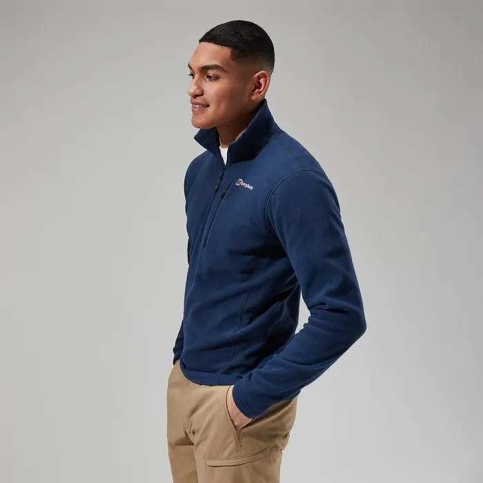 Fleece Men Berghaus Prism Micro Polartec Half Zip Fleece 8211 Dark Blue