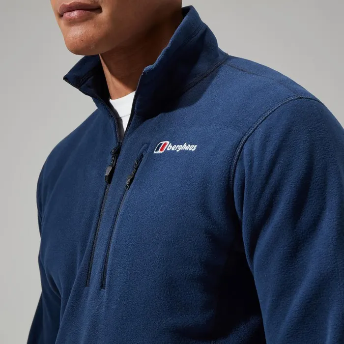 Fleece Men Berghaus Prism Micro Polartec Half Zip Fleece 8211 Dark Blue