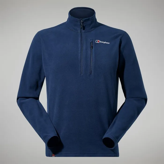 Fleece Men Berghaus Prism Micro Polartec Half Zip Fleece 8211 Dark Blue