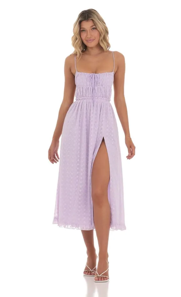 Floral Embroidered Open Back Midi Dress Lavender Women LUCY IN THE SKY Midi Dresses Floral Embroidered Open Back Midi Dress Lavender Women LUCY IN THE SKY Midi Dresses