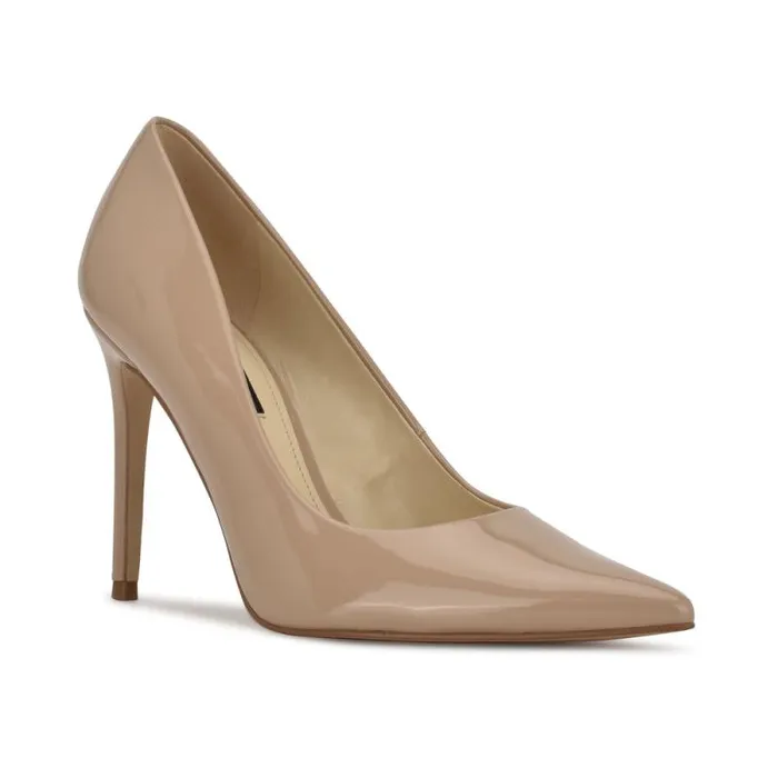 Fresh Pointy Toe Pumps Antique Taupe Patent Women Nine West Heels Fresh Pointy Toe Pumps Antique Taupe Patent Women Nine West Heels