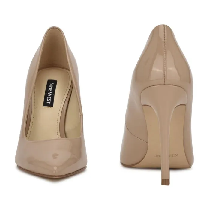 Fresh Pointy Toe Pumps Antique Taupe Patent Women Nine West Heels Fresh Pointy Toe Pumps Antique Taupe Patent Women Nine West Heels