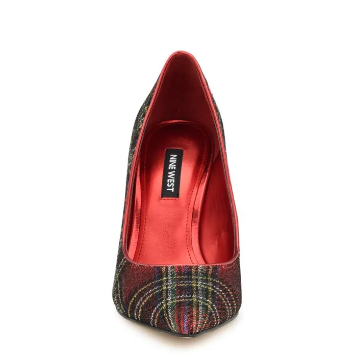 Fresh Pointy Toe Pumps Red Plaid Women Nine West Heels Fresh Pointy Toe Pumps Red Plaid Women Nine West Heels