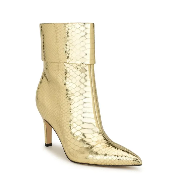 Gemms Dress Booties Bronze Snake Women Nine West Boots and Booties Gemms Dress Booties Bronze Snake Women Nine West Boots and Booties