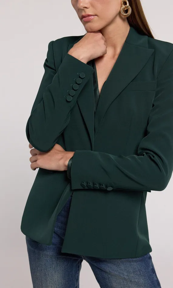 Generation Love Clothing Blazers and Jackets Aimee Crepe Blazer Forest 8211 Women