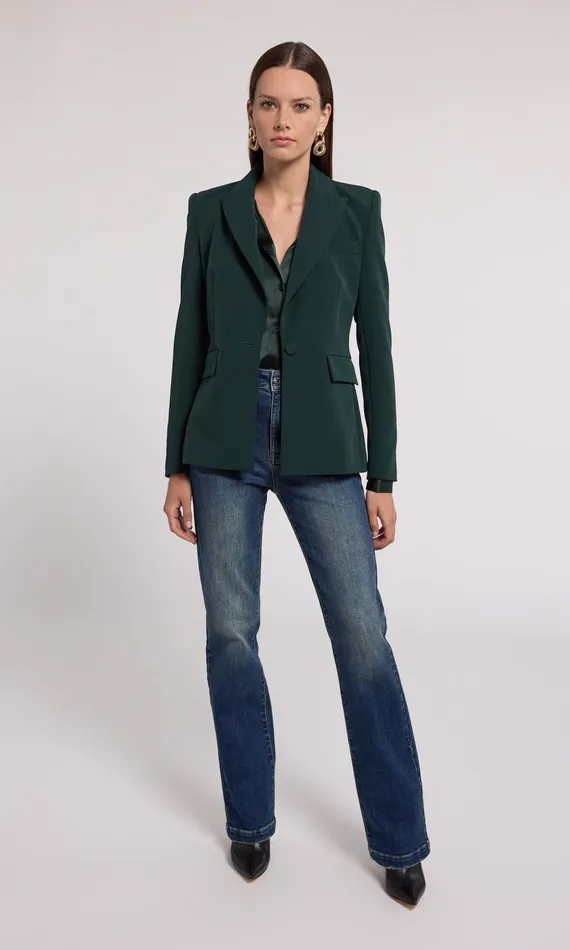 Generation Love Clothing Blazers and Jackets Aimee Crepe Blazer Forest 8211 Women