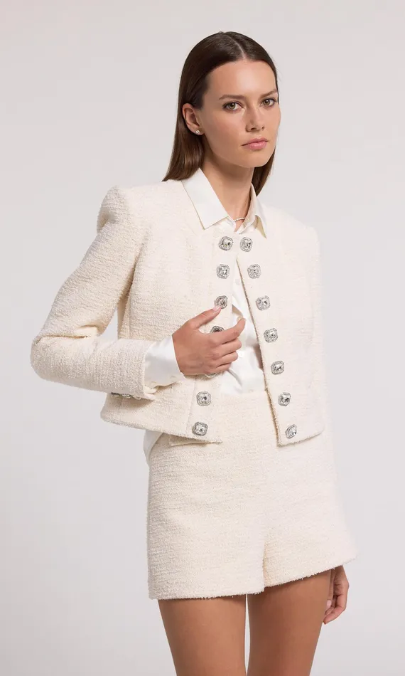 Generation Love Clothing Blazers and Jackets Kaiden Tweed Jacket Cream 8211 Women
