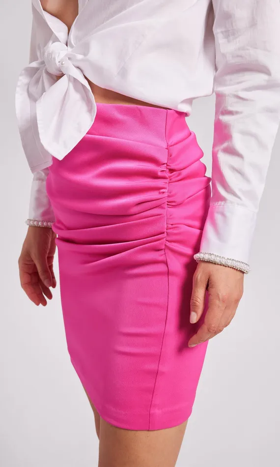 Generation Love Clothing Skirts Mika Satin Skirt Hot Pink 8211 Women