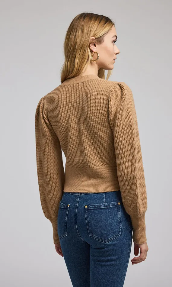 Generation Love Clothing Sweaters and Sweatshirts Monse Saddle Buckle Closure Cardigan Camel 8211 Women
