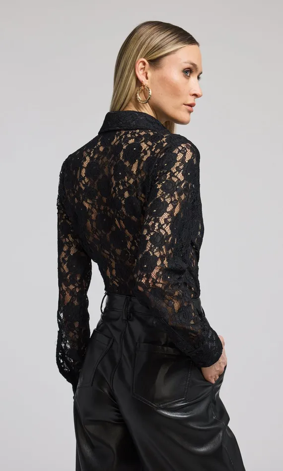 Generation Love Clothing Tops Delania Lace Blouse Black 8211 Women