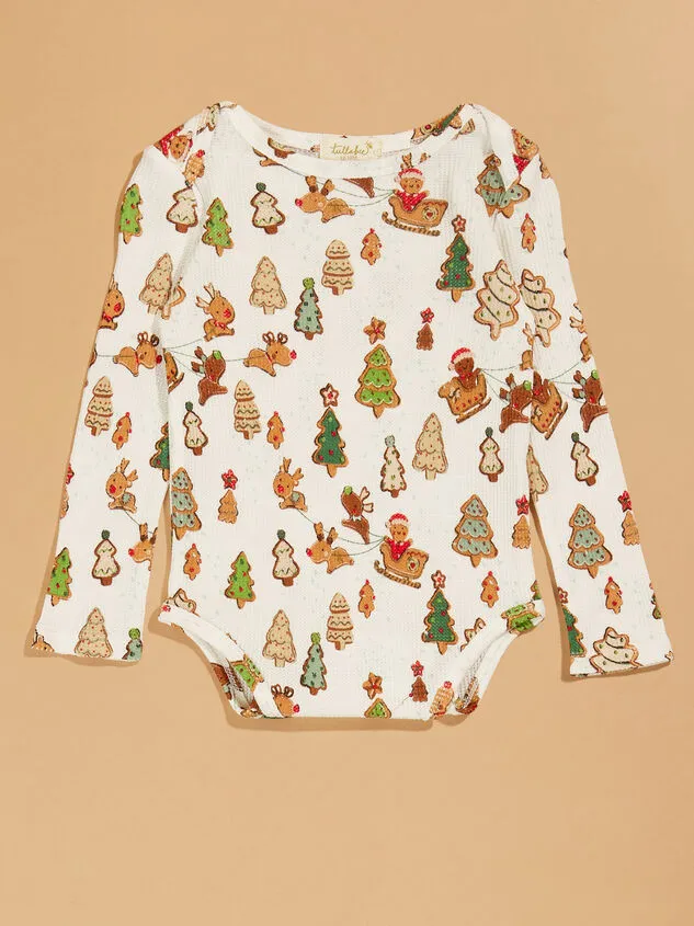 Gingerbread Waffle Knit Bodysuit Beige GirlBoyGender Neutral Altar039d State Baby 024M