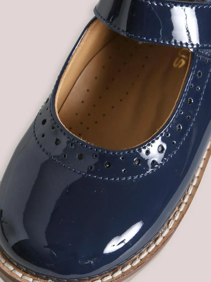Girls Shoes Cyrillus Patent Leather Mary Janes Marine