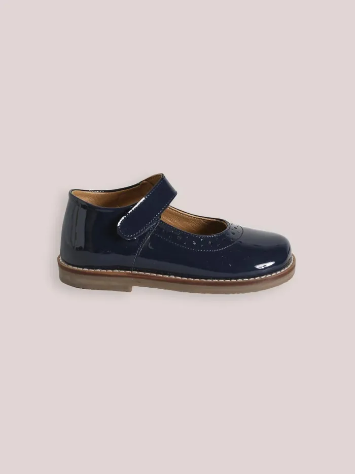 Girls Shoes Cyrillus Patent Leather Mary Janes Marine