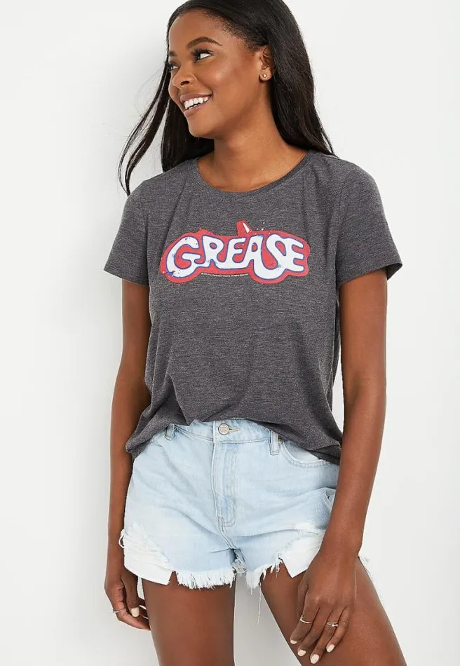 Gray Grease Graphic Tee Women Maurices Tops