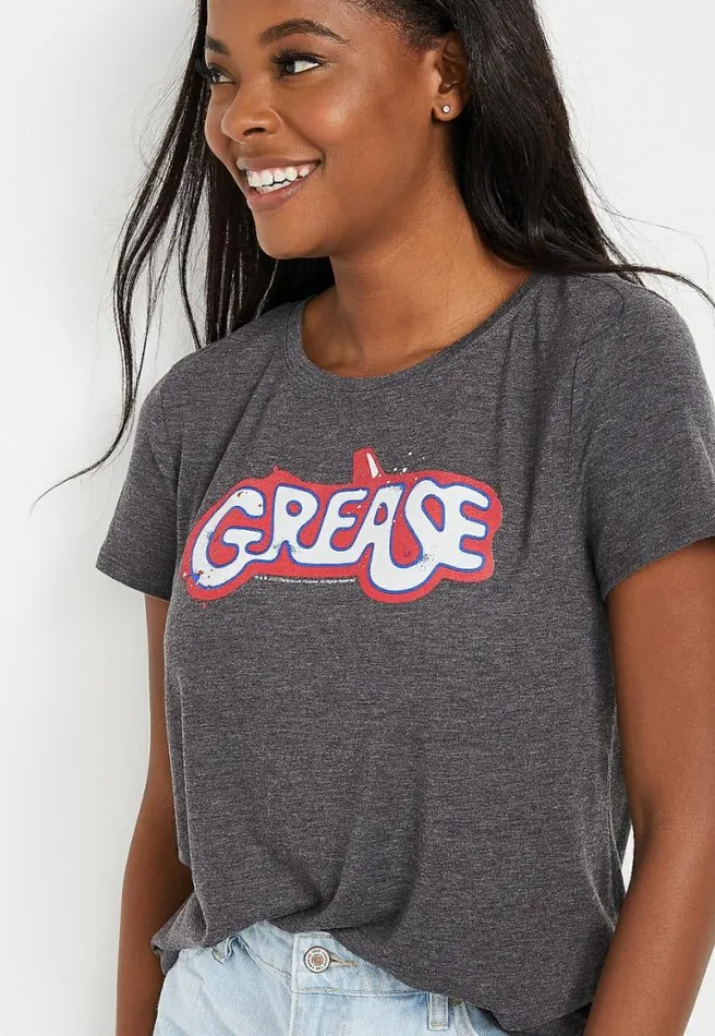 Gray Grease Graphic Tee Women Maurices Tops