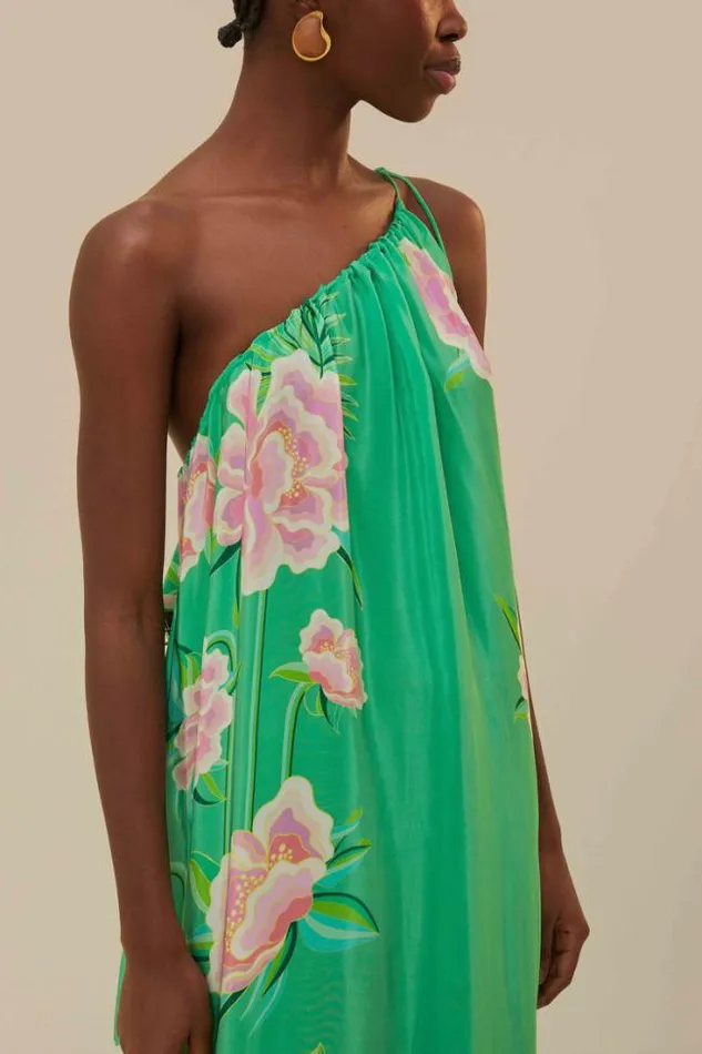 Green Floral Vibing Maxi Dress Women FARM Rio Maxi Dresses