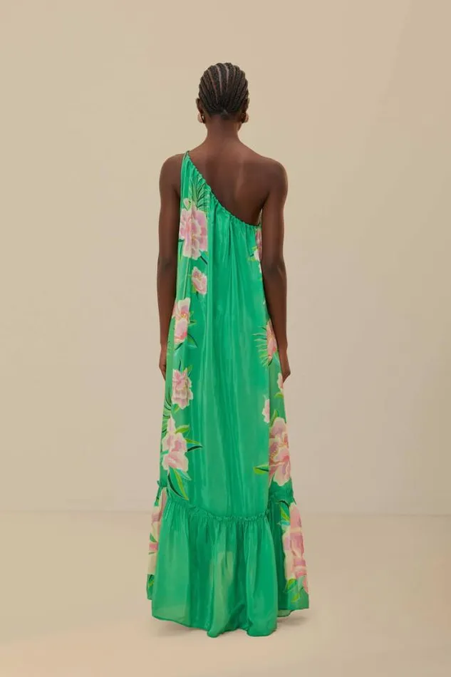 Green Floral Vibing Maxi Dress Women FARM Rio Maxi Dresses