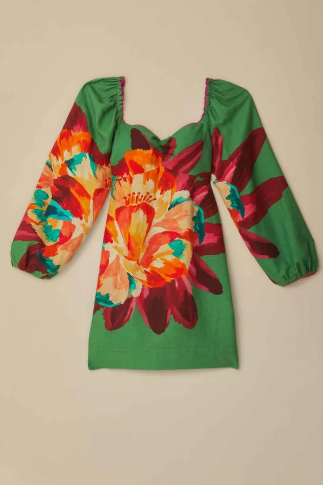 Green Tropicart Mini Dress Women FARM Rio Mini Dresses
