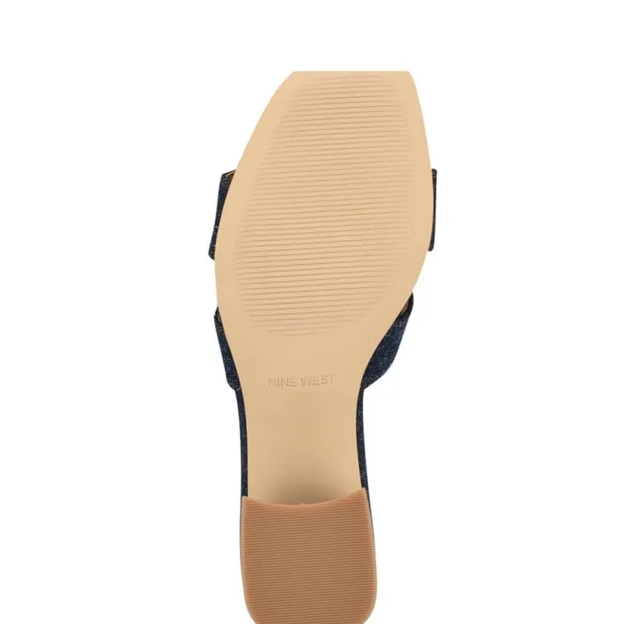 Griselda Block Heel Sandals Denim Women Nine West Heels Griselda Block Heel Sandals Denim Women Nine West Heels