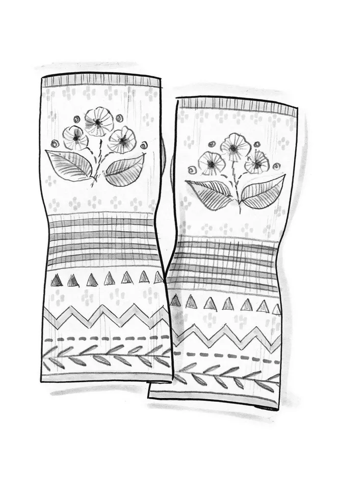 Gudrun Sjdn Borealis Fingerless Gloves In Organic And Recycled Cotton Women Accessories