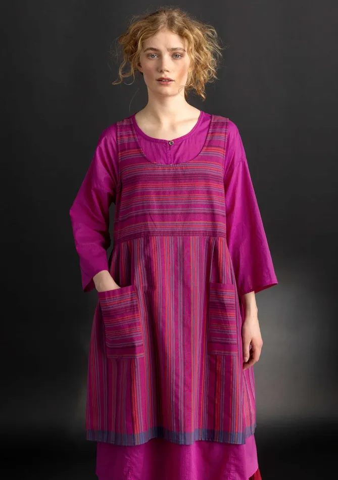 Gudrun Sjdn Woven Ava Jumper Dress In Organic Cotton Women Dresses