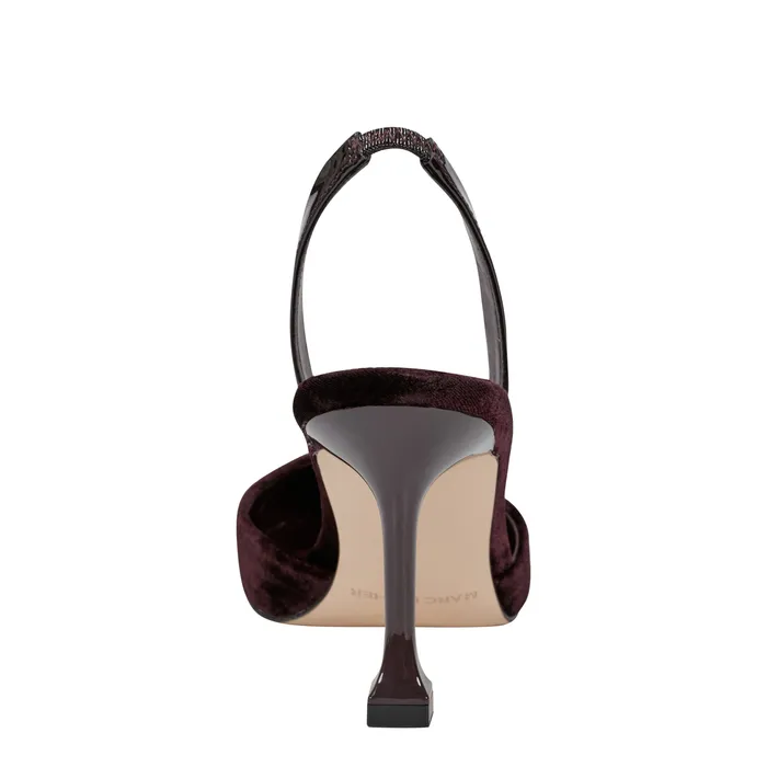 Hadya Slingback Pump Dark Red Velvet Heels and Pumps Marc Fisher Women