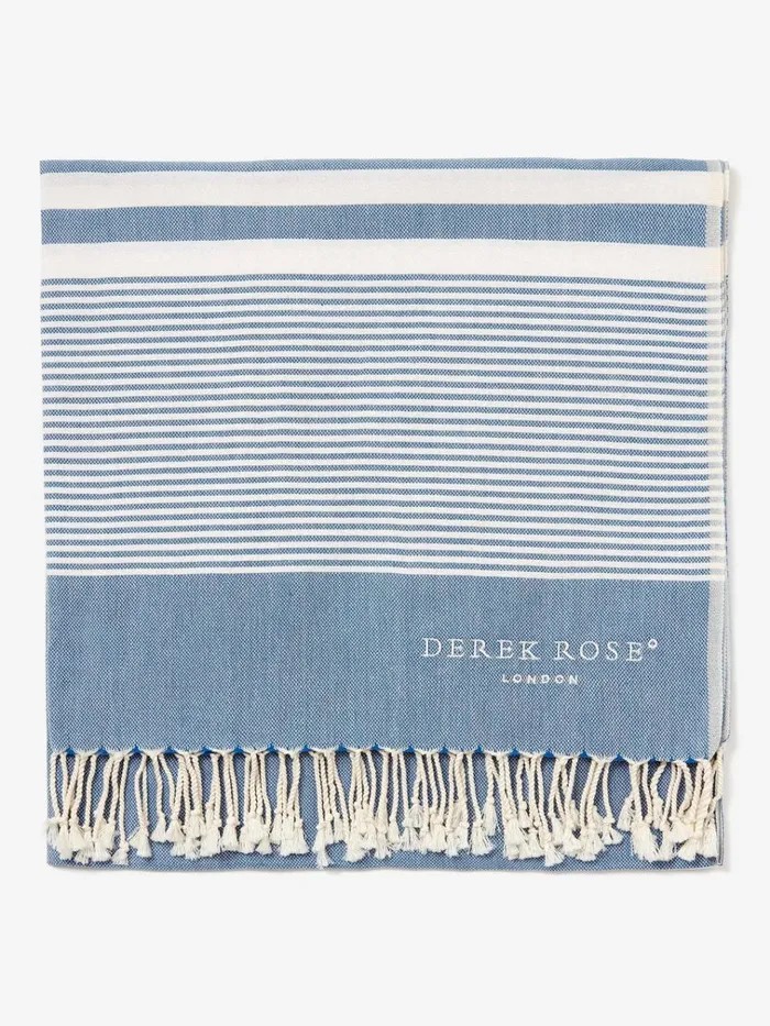 Hammam Towels MenWomen Derek Rose Hammam Towel Karinna Pure Cotton Royal