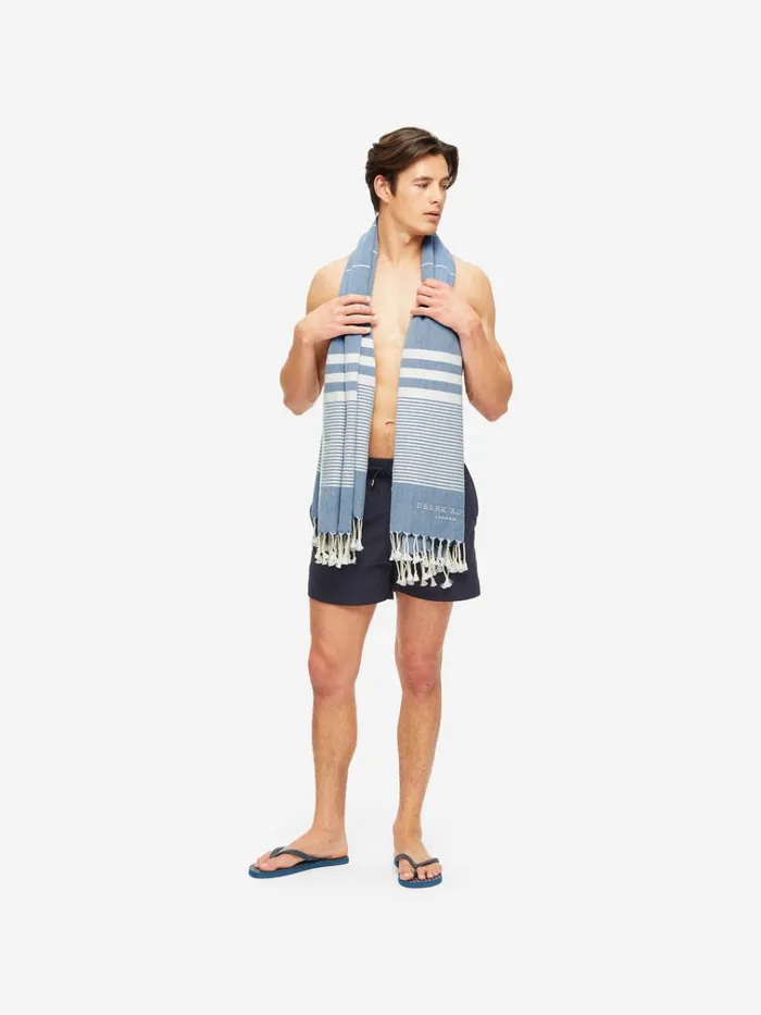 Hammam Towels MenWomen Derek Rose Hammam Towel Karinna Pure Cotton Royal