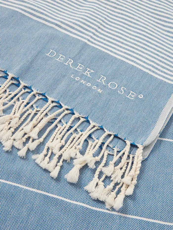Hammam Towels MenWomen Derek Rose Hammam Towel Karinna Pure Cotton Royal