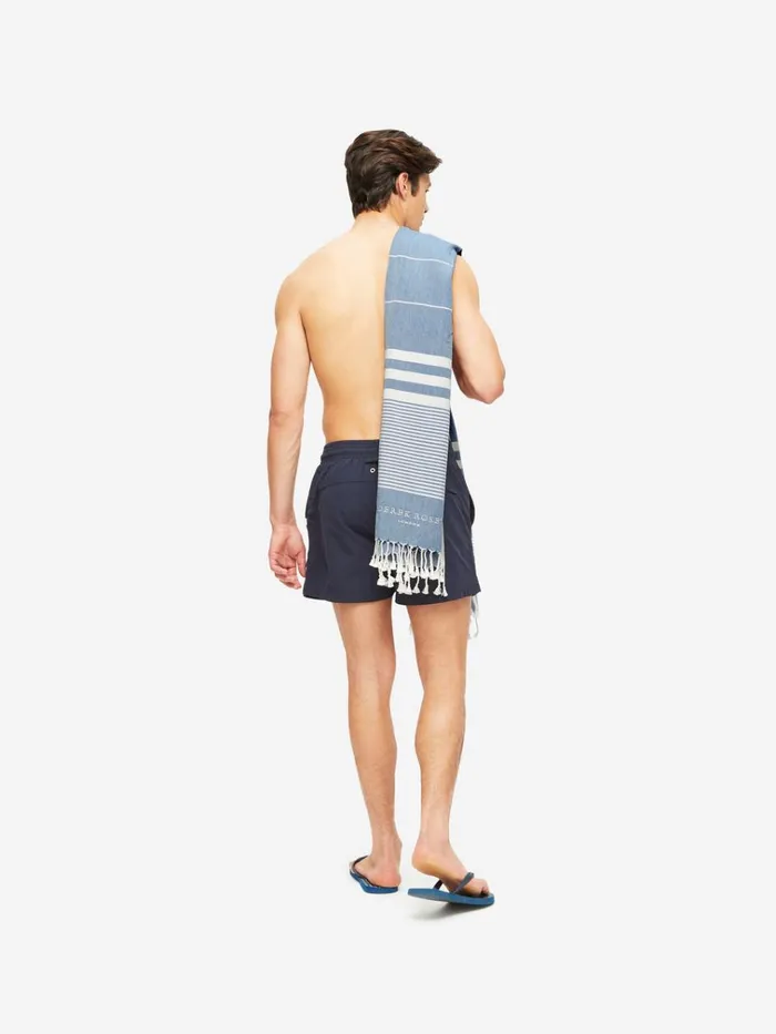Hammam Towels MenWomen Derek Rose Hammam Towel Karinna Pure Cotton Royal