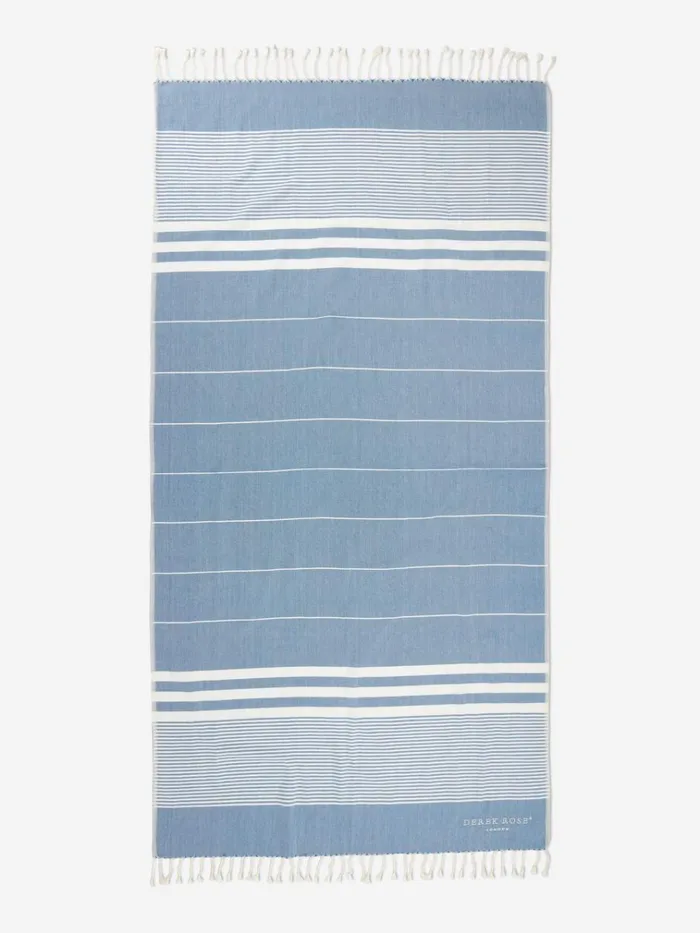 Hammam Towels MenWomen Derek Rose Hammam Towel Karinna Pure Cotton Royal
