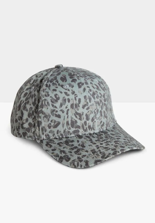 Hats Women Hush Birdie Baseball Cap Layered Leopard Khaki