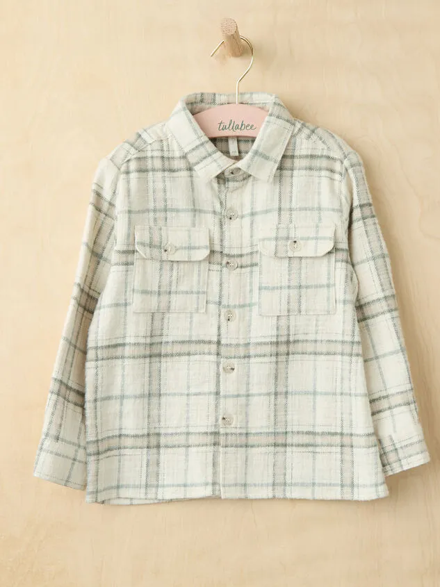 Hayes Plaid Collard Shirt By Rylee Cru Stone Boy Altar039d State Tops