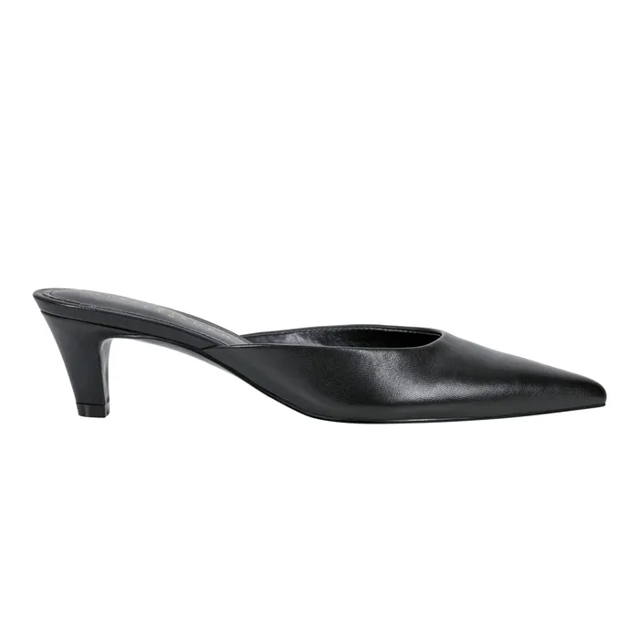 Heels and Pumps Women Marc Fisher Rosa Heeled Mule Black Leather