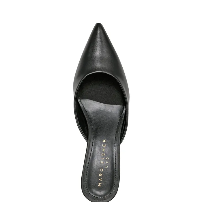 Heels and Pumps Women Marc Fisher Rosa Heeled Mule Black Leather