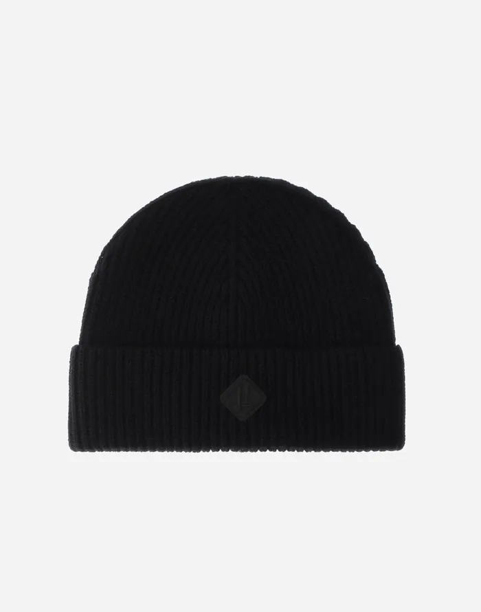Herno BEANIE IN ENDLESS RIB Black Men Hats