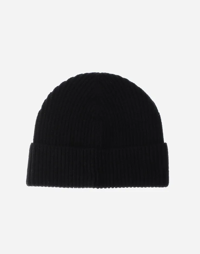 Herno BEANIE IN ENDLESS RIB Black Men Hats