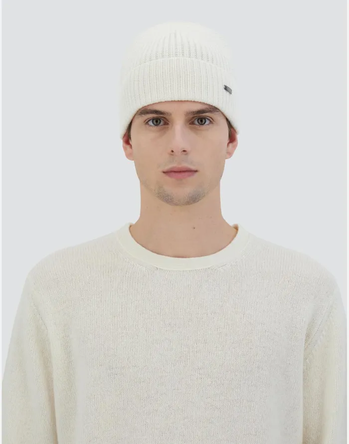 Herno BEANIE IN ETERNITY CASHMERE White Men Hats