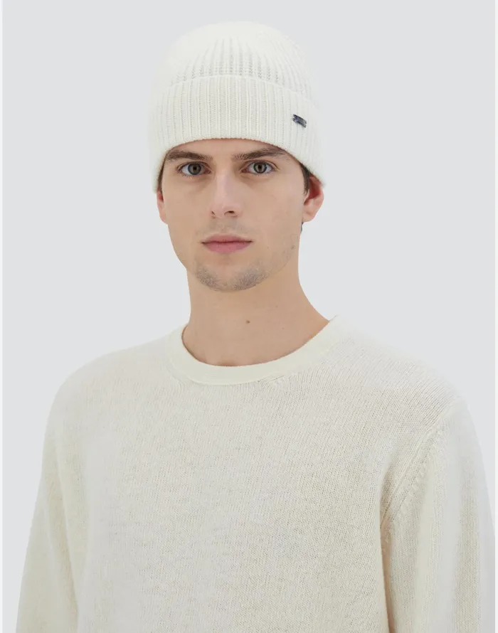 Herno BEANIE IN ETERNITY CASHMERE White Men Hats