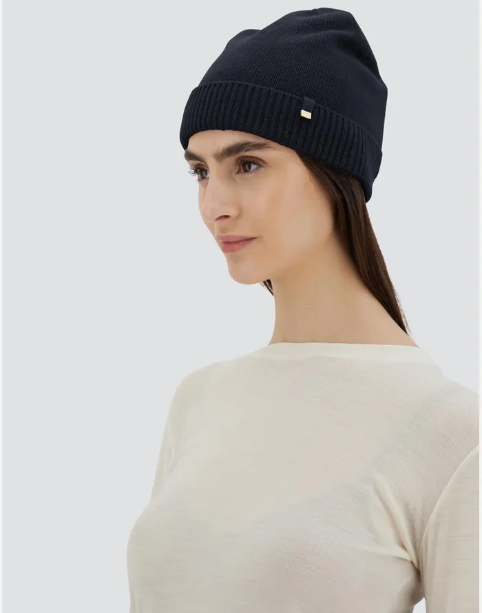 Herno BEANIE IN WOOL Navy Blue Women Hats