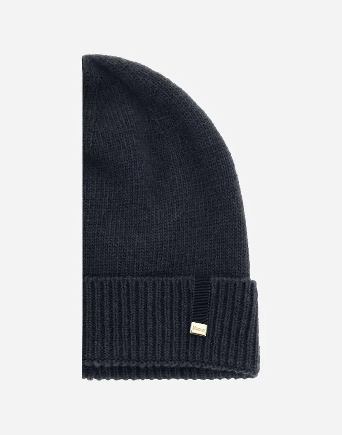 Herno BEANIE IN WOOL Navy Blue Women Hats